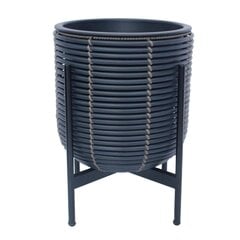 Kukkaruukku WICKER telineen kanssa 30x30xH38cm, musta hinta ja tiedot | Kukkaruukut | hobbyhall.fi