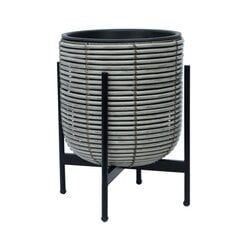 Kukkaruukku WICKER telineen kanssa 30x30xH38cm, harmaa hinta ja tiedot | Kukkaruukut | hobbyhall.fi