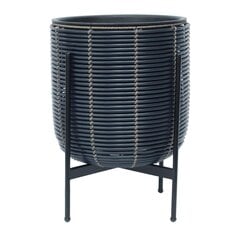 Kukkaruukku WICKER telineen kanssa 38x38xH49cm, musta hinta ja tiedot | Kukkaruukut | hobbyhall.fi