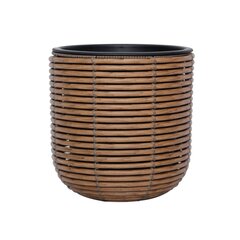 Kukkaruukku WICKER D27xH28cm, ruskea hinta ja tiedot | Kukkaruukut | hobbyhall.fi