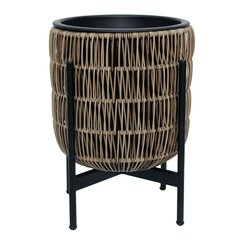 Kukkaruukku WICKER telineen kanssa 30x30xH38cm, vaalean ruskea hinta ja tiedot | Kukkaruukut | hobbyhall.fi