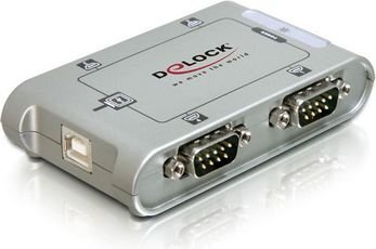 Delock USB -> serial x4 9pin (87414) hinta ja tiedot | Ohjain- ja laajennuskortit | hobbyhall.fi