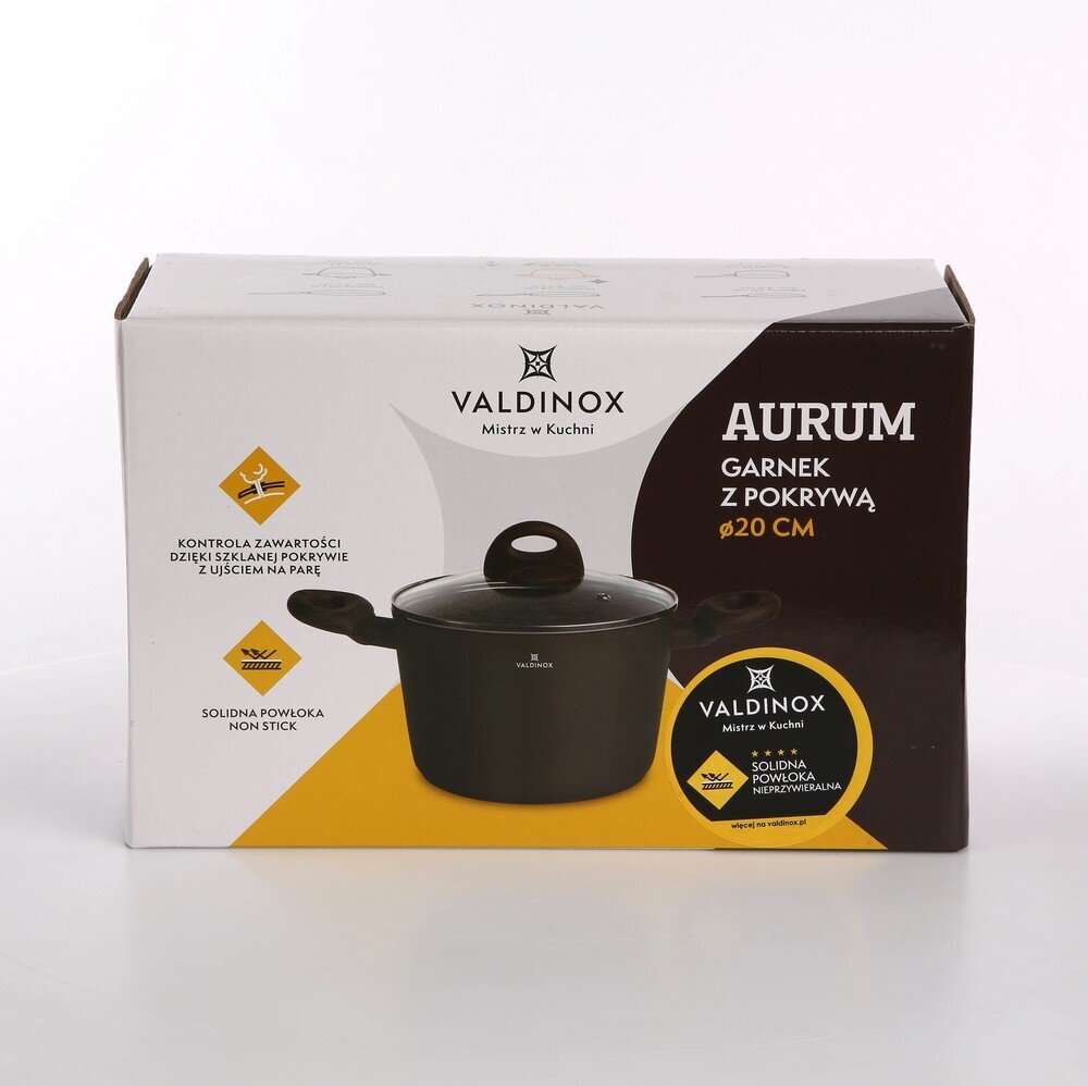 Valdinox Aurum kattila kannella 20cm 3.2l hinta ja tiedot | Kattilat ja painekattilat | hobbyhall.fi