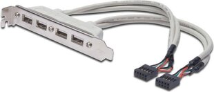 Digitus case bracket 4x USB (AK-300304-002-E) hinta ja tiedot | Koteloiden lisätarvikkeet | hobbyhall.fi