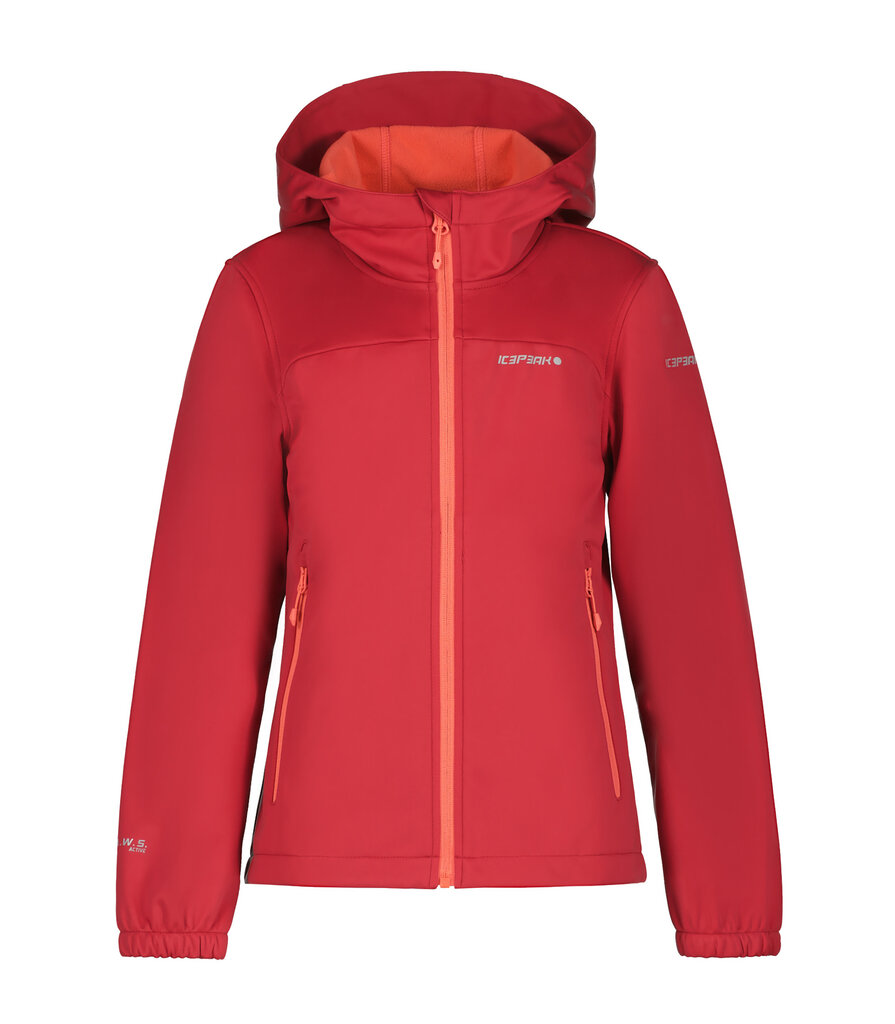 Icepeak lasten softshell-takki KLEVE JR, karmiininpunainen hinta ja tiedot | Tyttöjen takit | hobbyhall.fi