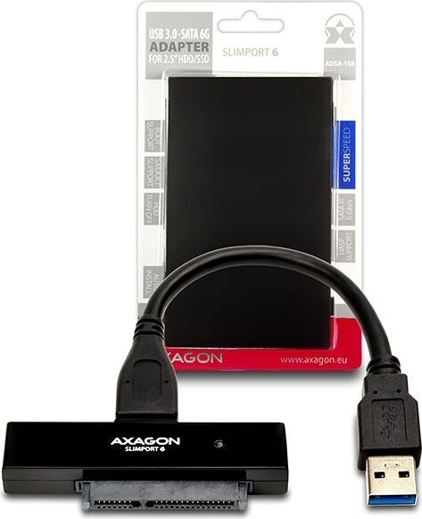 Axagon ADSA-1S6 HDD / SSD adapteri hinta ja tiedot | Komponenttien lisätarvikkeet | hobbyhall.fi