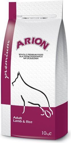 Arion Premium aikuisille koirille lampaalla ja riisillä, 10 kg hinta ja tiedot | Koiran kuivaruoka | hobbyhall.fi