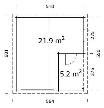 Autotalli Roger 21,9+5,2 m² ilman tallin ovea ja ruskealla puunsuojalla hinta ja tiedot | Piharakennukset | hobbyhall.fi