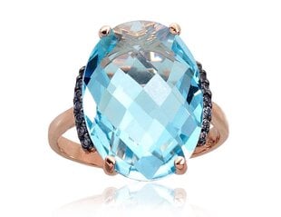 Kultainen sormus Diamond Sky Royal Topaz VII 14 karaatin kultaa hinta ja tiedot | Sormukset | hobbyhall.fi