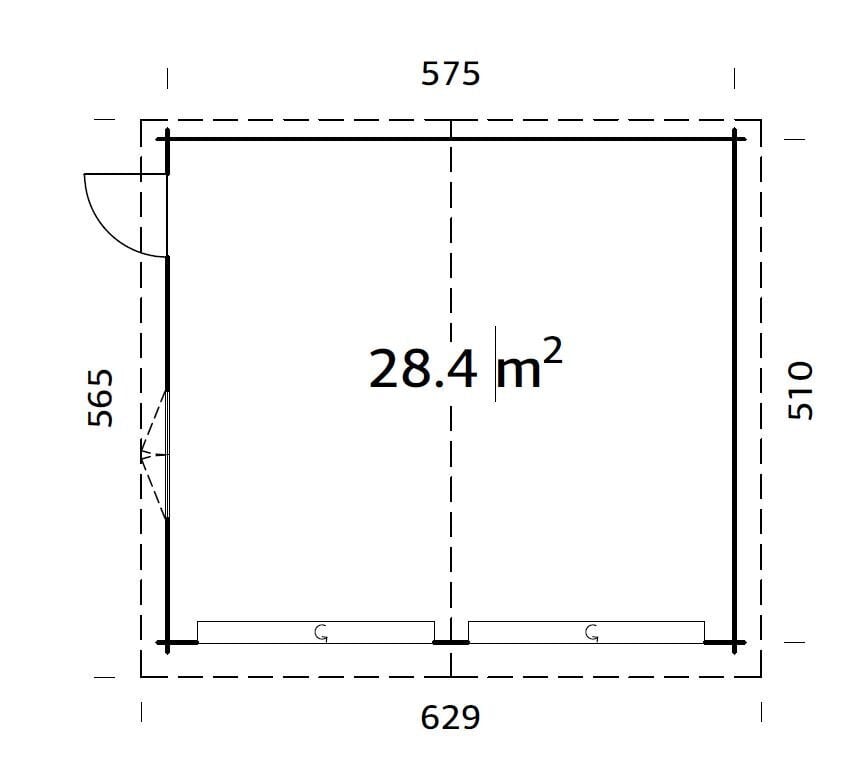 Autotalli Roger 28,4 m² kahdelle autolle puuovilla hinta ja tiedot | Piharakennukset | hobbyhall.fi