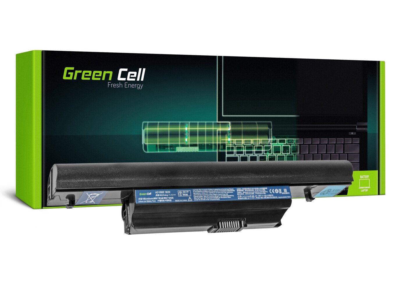 Green Cell Laptop Battery AS10B75 AS10B31 for Acer Aspire 5553 5625G 5745 5745G 5820T 5820TG 7250 7739 7745 hinta ja tiedot | Kannettavien tietokoneiden akut | hobbyhall.fi