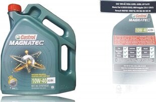 Castrol Magnatec 10W-40 A3/B4, 5 litraa hinta ja tiedot | Moottoriöljyt | hobbyhall.fi