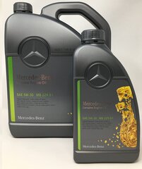 Mercedes Benz Original Motor Oil 5W30 229,51 6liter hinta ja tiedot | Moottoriöljyt | hobbyhall.fi