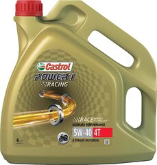 Castrol Power1 Racing 4T 5W-40, 4 litraa hinta ja tiedot | Moottoriöljyt | hobbyhall.fi