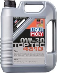 LIULI MOLY 3736 TOP TEC 4310 0W-30 5 L hinta ja tiedot | Moottoriöljyt | hobbyhall.fi