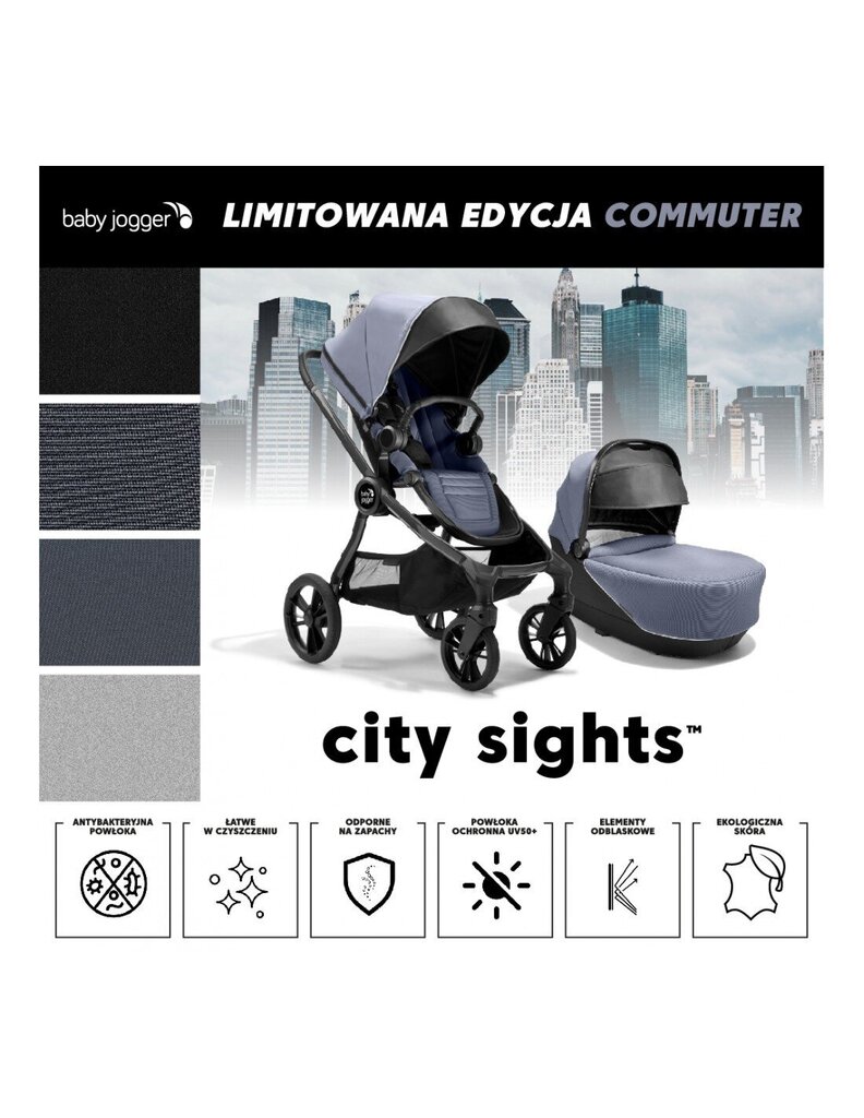 Yhdistelmärattaat Baby Jogger 2in1 City Sights, Commute hinta ja tiedot | Vaunut ja rattaat | hobbyhall.fi