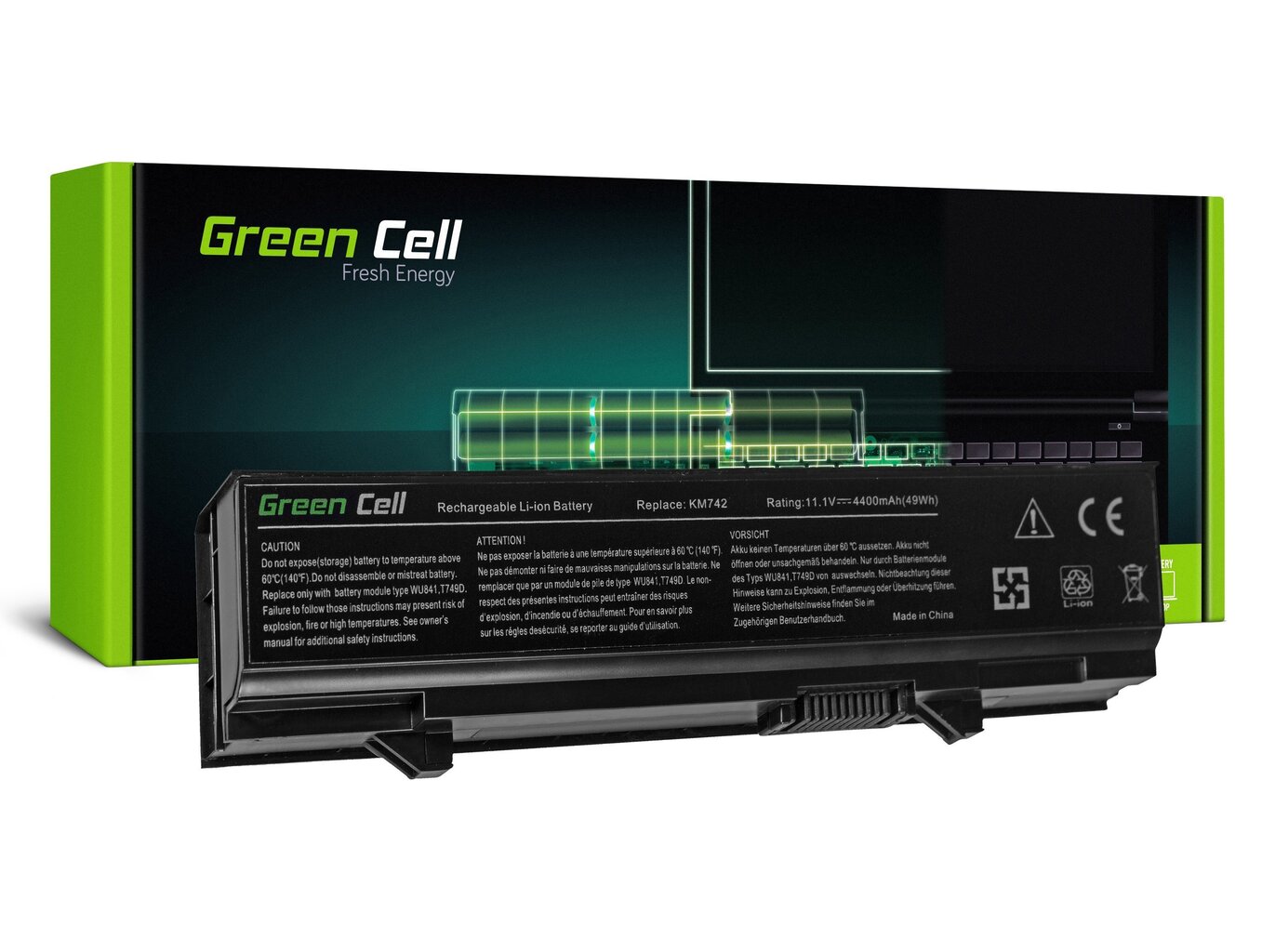 Green Cell Laptop Battery for Dell Latitude E5400 E5410 E5500 E5510 hinta ja tiedot | Kannettavien tietokoneiden akut | hobbyhall.fi