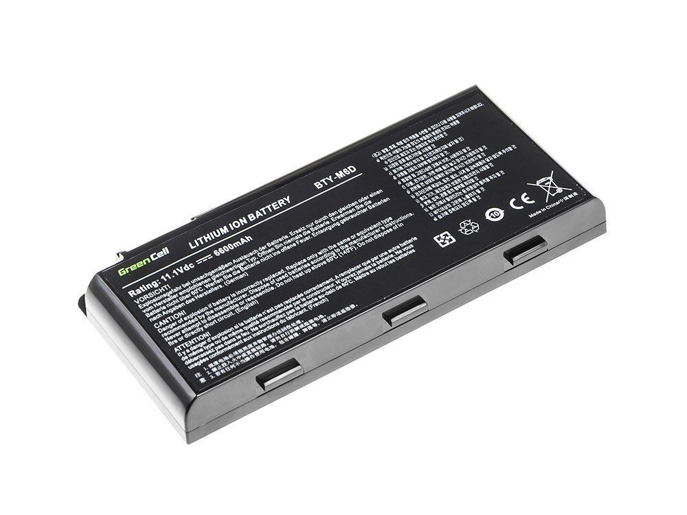 Green Cell Laptop Battery for MSI GT60 GX660 GX780 GT70 Dragon Edition 2 hinta ja tiedot | Kannettavien tietokoneiden akut | hobbyhall.fi