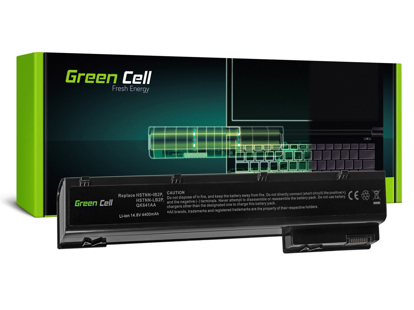 Green Cell Laptop Battery for HP EliteBook 8560w 8570w 8760w 8770w hinta ja tiedot | Kannettavien tietokoneiden akut | hobbyhall.fi