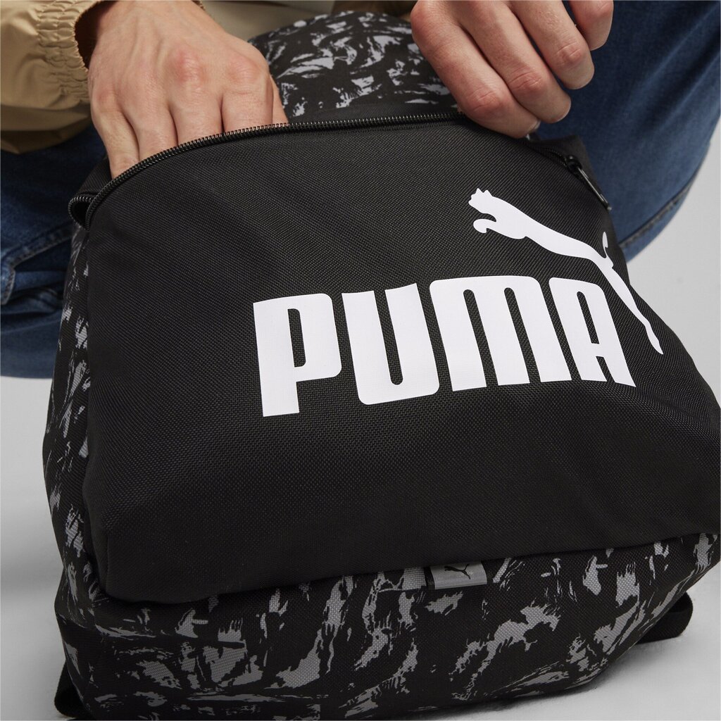 Puma reppu Phase AOP 079948*07, musta harmaa hinta ja tiedot | Urheilukassit ja reput | hobbyhall.fi
