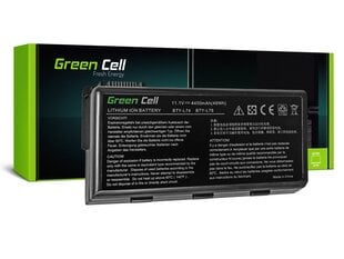 Green Cell Laptop Battery for MSI A6000 CR500 CR600 CR700 CX500 CX600 hinta ja tiedot | Kannettavien tietokoneiden akut | hobbyhall.fi