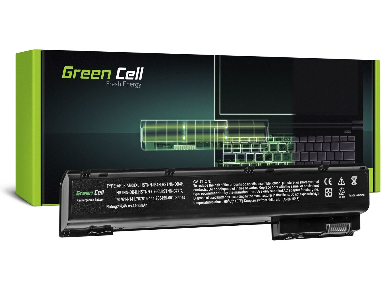 Green Cell Laptop Battery for HP ZBook 15, 15 G2, 17, 17 G2 hinta ja tiedot | Kannettavien tietokoneiden akut | hobbyhall.fi