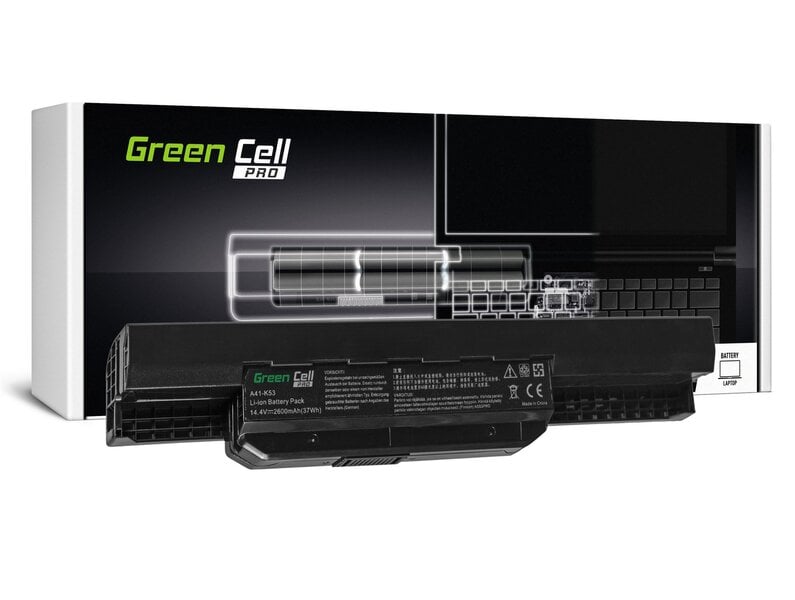 Green Cell Pro kannettavan tietokoneen akku, sopii Asus K53 K53S X53 X53S X54 X54C X54F X54H X54HY X54L