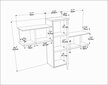 Hylly, Asir, 118,6x35x51,8 cm, ruskea hinta ja tiedot | Hyllyt | hobbyhall.fi