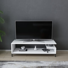 TV-taso, Asir, 120x44,6x37,6 cm, valkoinen/musta hinta ja tiedot | TV-tasot | hobbyhall.fi