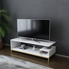 TV-taso, Asir, 120x44,6x37,6 cm, kulta/valkoinen hinta ja tiedot | TV-tasot | hobbyhall.fi