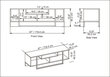 TV-taso, Asir, 120x35,2x40,2 cm, musta hinta ja tiedot | TV-tasot | hobbyhall.fi