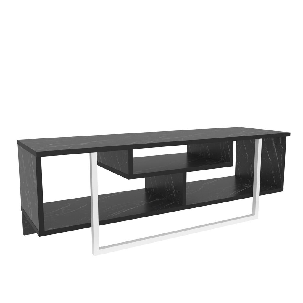 TV-taso, Asir, 120x35,2x40,2 cm, musta/valkoinen hinta ja tiedot | TV-tasot | hobbyhall.fi