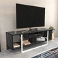 TV-taso, Asir, 120x35,2x40,2 cm, musta/valkoinen hinta ja tiedot | TV-tasot | hobbyhall.fi