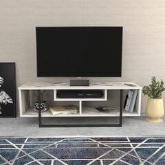 TV-taso, Asir, 120x35,2x40,2 cm, valkoinen/musta hinta ja tiedot | TV-tasot | hobbyhall.fi