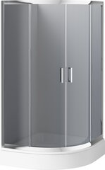 Puolipyöreä suihkukaappi Deante Funkia 80x80, 90x90 cm, harmaa hinta ja tiedot | Suihkukaapit ja suihkunurkat | hobbyhall.fi