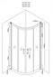 Puoliympyrän muotoinen suihkukaappi Mexen Rio, 70x70, 80x80, 90x90 cm, kulta/läpinäkyvä hinta ja tiedot | Suihkukaapit ja suihkunurkat | hobbyhall.fi