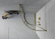 Puoliympyrän muotoinen suihkukaappi Mexen Rio, 70x70, 80x80, 90x90 cm, kulta/läpinäkyvä hinta ja tiedot | Suihkukaapit ja suihkunurkat | hobbyhall.fi