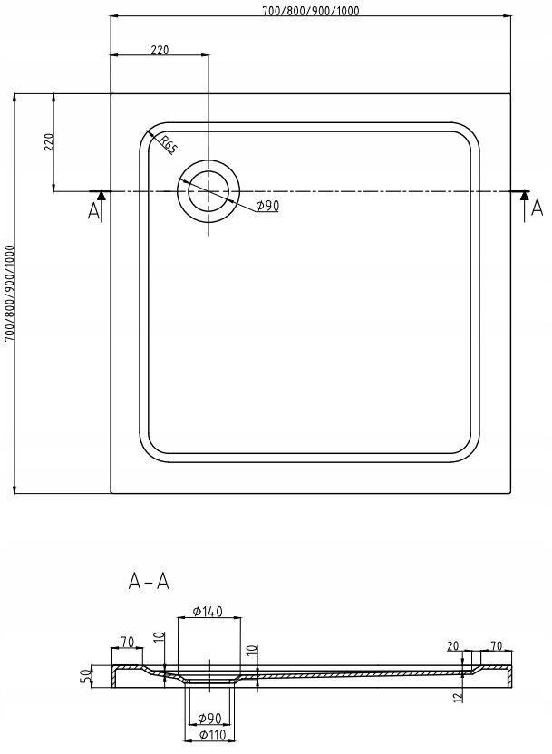 Puolipyöreä suihkukaappi Mexen Rio F altaalla ja sifonilla, 70x70,80x80,90x90cm, musta/läpikuultava+musta hinta ja tiedot | Suihkukaapit ja suihkunurkat | hobbyhall.fi