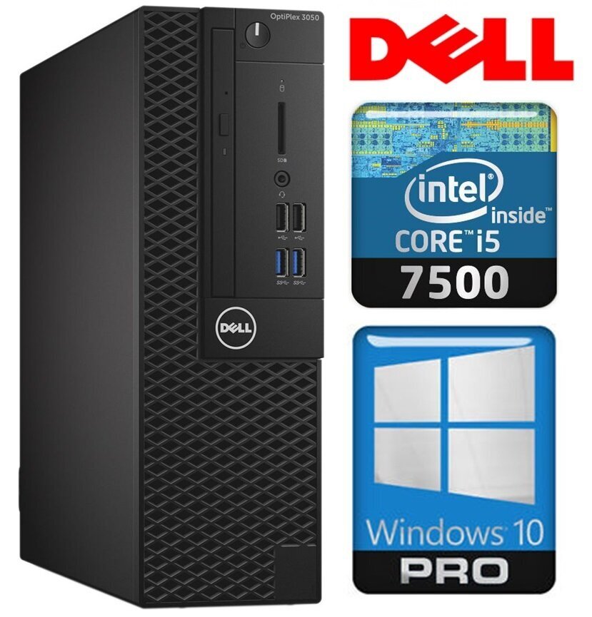 Dell 3050 SFF i5-7500 8GB 1TB SSD M.2 NVME GT1030 2GB WIN10Pro hinta ja tiedot | Pöytätietokoneet | hobbyhall.fi