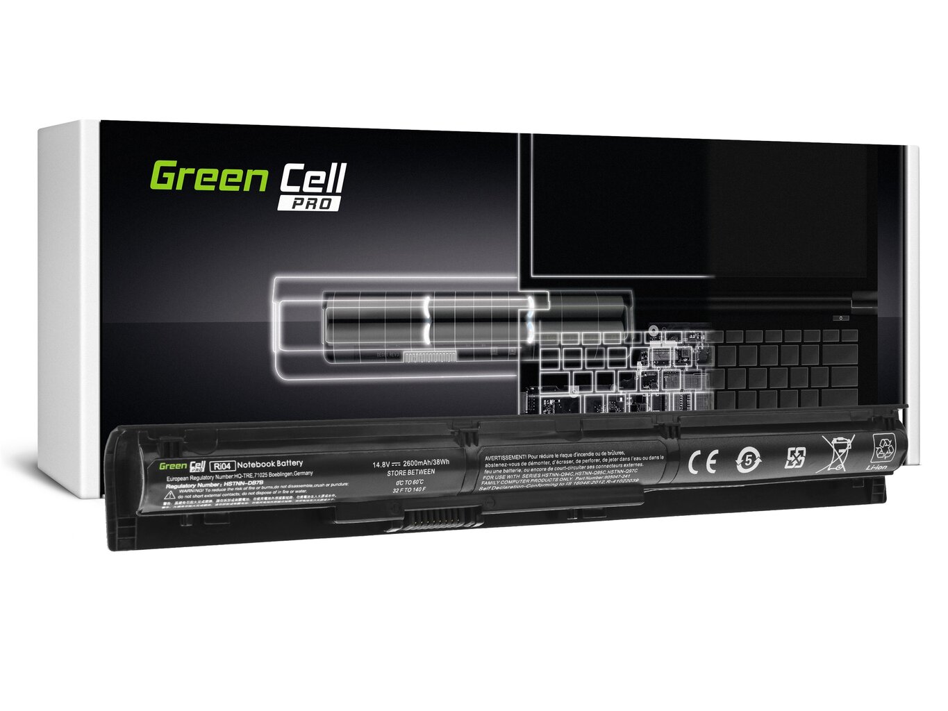 Green Cell Pro RI04805294-001 hinta ja tiedot | Kannettavien tietokoneiden akut | hobbyhall.fi