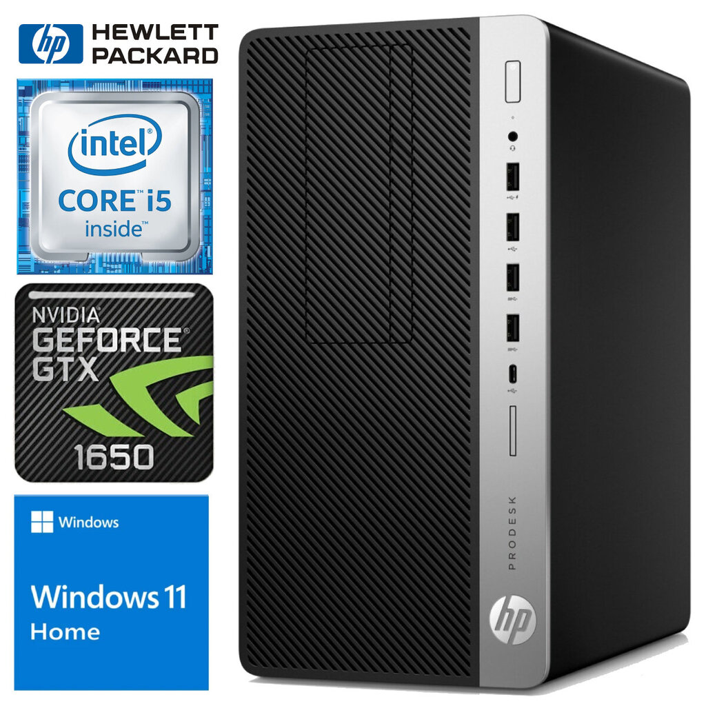 HP 600 G4 MT i5-8500 8GB 512SSD M.2 NVME+2TB GTX1650 4GB WIN11Home hinta ja tiedot | Pöytätietokoneet | hobbyhall.fi