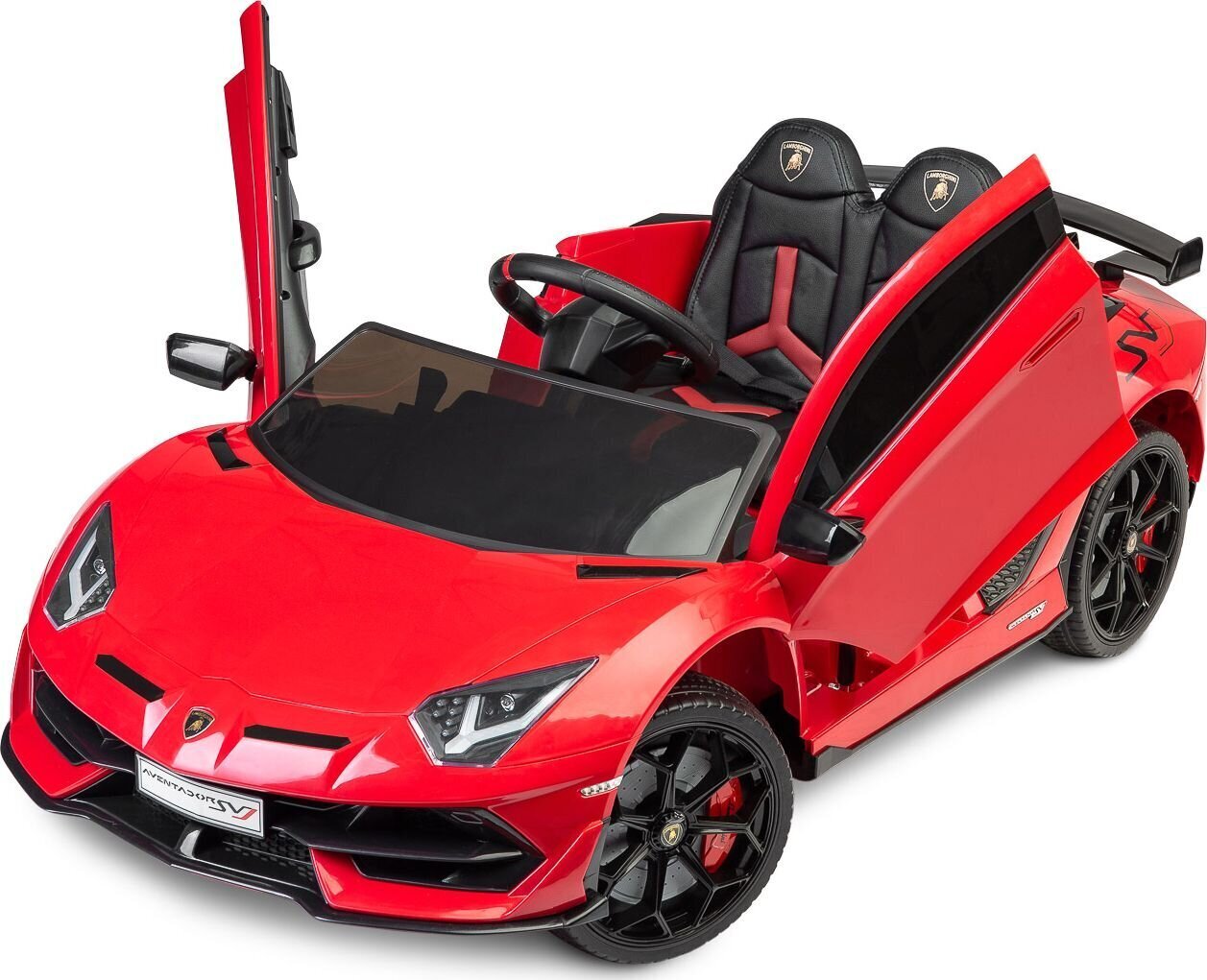 Lasten yksipaikkainen sähköauto Toyz Lamborghini Aventador SVJ, punainen hinta ja tiedot | Lasten sähköautot | hobbyhall.fi