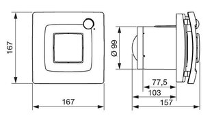 Tuuletin Soler&Palau Silent Dual 100, 5210640600 hinta ja tiedot | Kylpyhuoneen tuulettimet | hobbyhall.fi