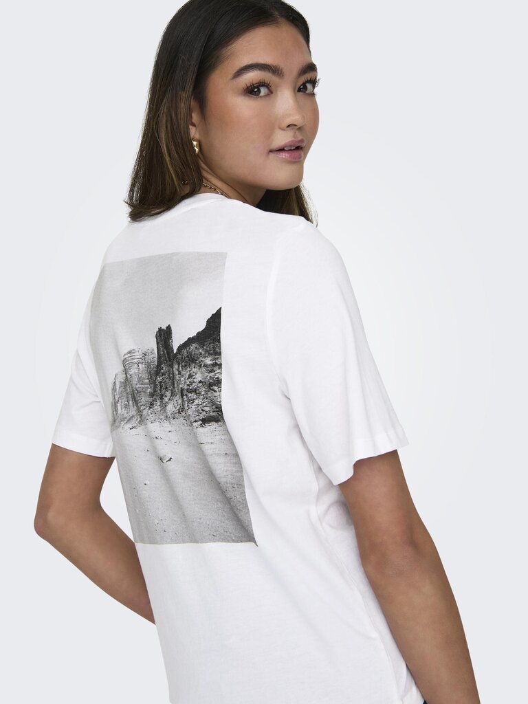 Only naisten T-paita 15316310*02, valkoinen 5715508178018 hinta ja tiedot | Naisten T-paidat | hobbyhall.fi
