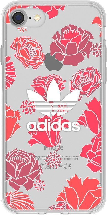 Adidas Clear Case Silicone Case skirtas Apple iPhone 6 / 6S / 7 / 8 Red Flowers (EU Blister) hinta ja tiedot | Puhelimen kuoret ja kotelot | hobbyhall.fi