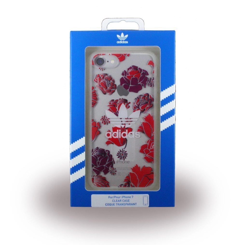 Adidas Clear Case Silicone Case skirtas Apple iPhone 6 / 6S / 7 / 8 Red Flowers (EU Blister) hinta ja tiedot | Puhelimen kuoret ja kotelot | hobbyhall.fi