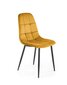 4 tuolin setti K417, keltainen/musta hinta ja tiedot | Ruokapöydän tuolit | hobbyhall.fi