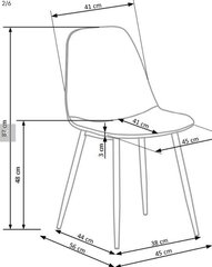 4 tuolin setti K417, keltainen/musta hinta ja tiedot | Ruokapöydän tuolit | hobbyhall.fi