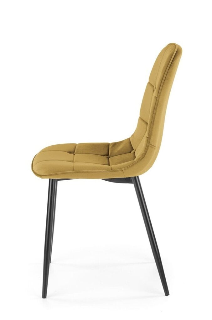 4 tuolin setti K417, keltainen/musta hinta ja tiedot | Ruokapöydän tuolit | hobbyhall.fi