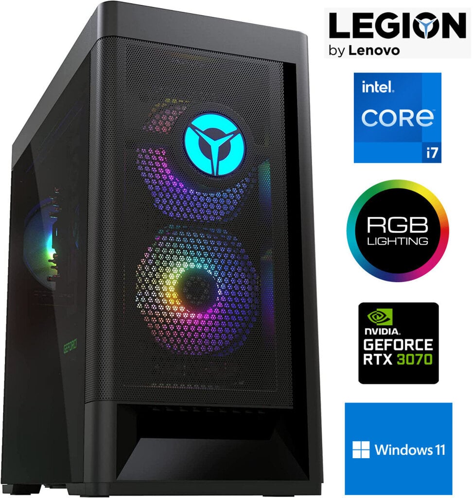 Lenovo Legion T5 i7-11700 32GB 1TB SSD RTX 3070 Windows 11 hinta ja tiedot | Pöytätietokoneet | hobbyhall.fi